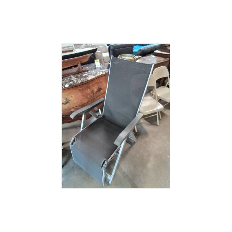TRANSAT RELAX ALU ET TOILE GRIS KETTLER