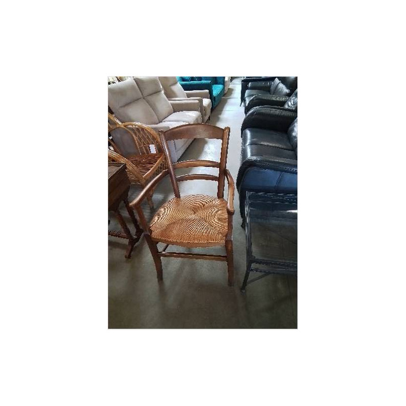 FAUTEUIL DE CHEMINÉE BOIS PAILLÉ 