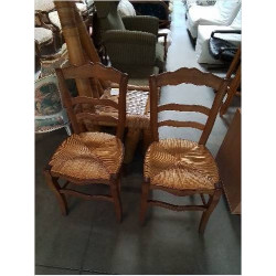 PAIRE DE CHAISES BOIS CLAIR...