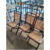 CHAISE PLIANTE BOIS ASSISE ET DOSSIER CANNÉ 