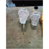 PAIRE D’APPLIQUES  ANNÉES 60/ 70 LAITON ET  VERRE GLASHUTTE LIMBURG 