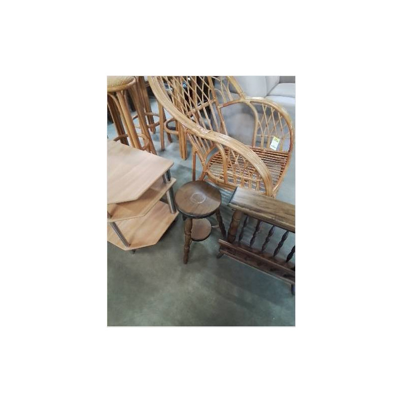 SELLETTE RONDE BOIS 2 NIVEAUX PIEDS TRIPODE 