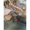 SELLETTE RONDE BOIS 2 NIVEAUX PIEDS TRIPODE 