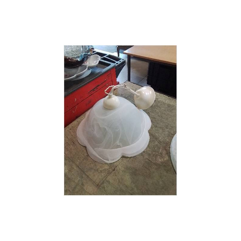 SUSPENSION VERRE BLANC 