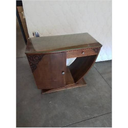 CONSOLE BOIS GRAVÉ 1 TIROIR...
