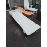 BAIN DE SOLEIL RESINE TRESSÉE NOIR AVEC COUSSIN ECRU VIDAL XL