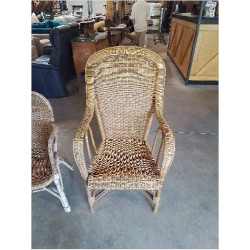 FAUTEUIL OSIER HAUT DOSSIER ANNÉES 
