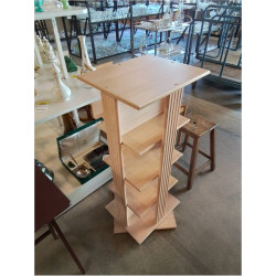 BIBLIOTHÈQUE TOURNANTE BOIS ROSE BERLIOZ
