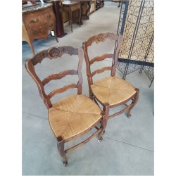PAIRE DE CHAISES BOIS...