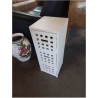 MEUBLE BOIS ECRU 3 TIROIRS AJOURÉ 