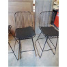 PAIRE DE TABOURETS DE BAR MÉTAL NOIR MAISON DU MONDE 