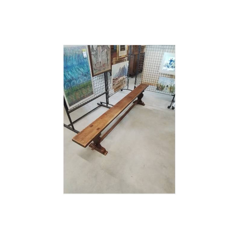 BANC MONASTÈRE BOIS A ENTRETOISE 220CM