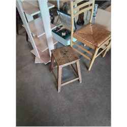 TABOURET CARRÉ BOIS CLAIR A...