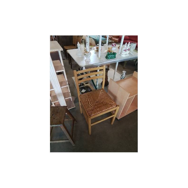 CHAISE DE CUISINE BOIS CLAIR PAILLÉ 