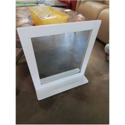MIROIR A TABLETTE BOIS BLANC