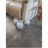 LUSTRE BRONZE 3 FEUX VERRE