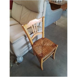 CHAISE BOIS CLAIR PAILLÉ...