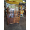 VITRINE BOIS 2 PORTES A PETITS CARREAUX ANNÉES 50