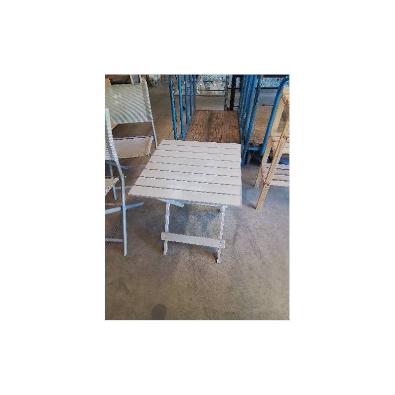 TABLE CARRE DE JARDIN PLIANTE ALUMINIUM 