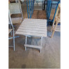 TABLE CARRE DE JARDIN PLIANTE ALUMINIUM 