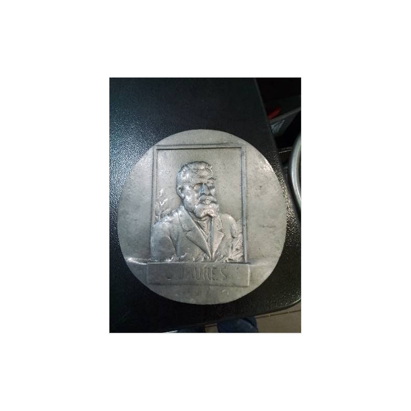 PLAQUE RONDE METAL JEAN JAURES