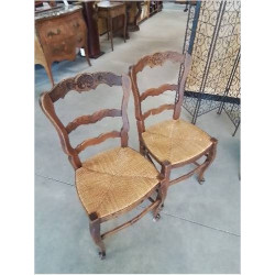 PAIRE DE CHAISES BOIS...