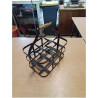 PORTE BOUTEILLES MÉTAL NOIR ANSE BOIS 6 BTS