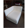 BANQUETTE D’ANGLE CONVERTIBLE PU BLANC 1 PLACE