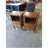CHEVET CHANTOURNÉ PIEDS CAMBRÉS 1 NICHE 2 TIROIRS STYLE RÉGENCE 