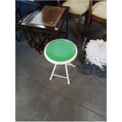 TABOURET PLIANT MÉTAL BLANC...