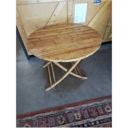 TABLE RONDE PLIANTE BAMBOU 