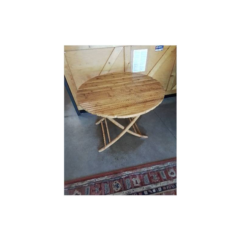 TABLE RONDE PLIANTE BAMBOU 
