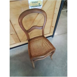 CHAISE BOIS CANNÉ DOSSIER...