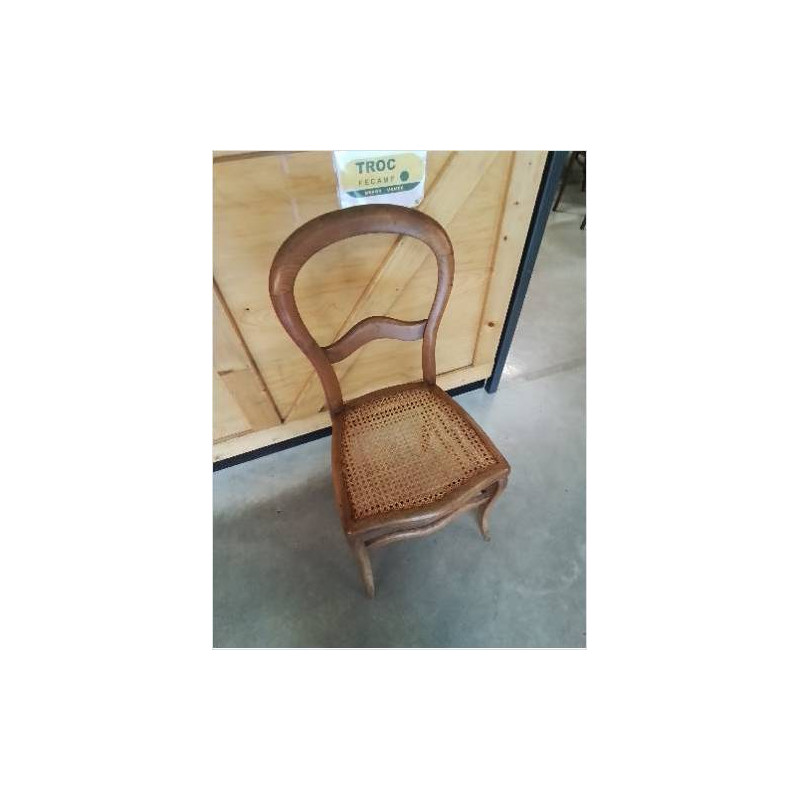 CHAISE BOIS CANNÉ DOSSIER CINTRÉ NAPOLÉON III 