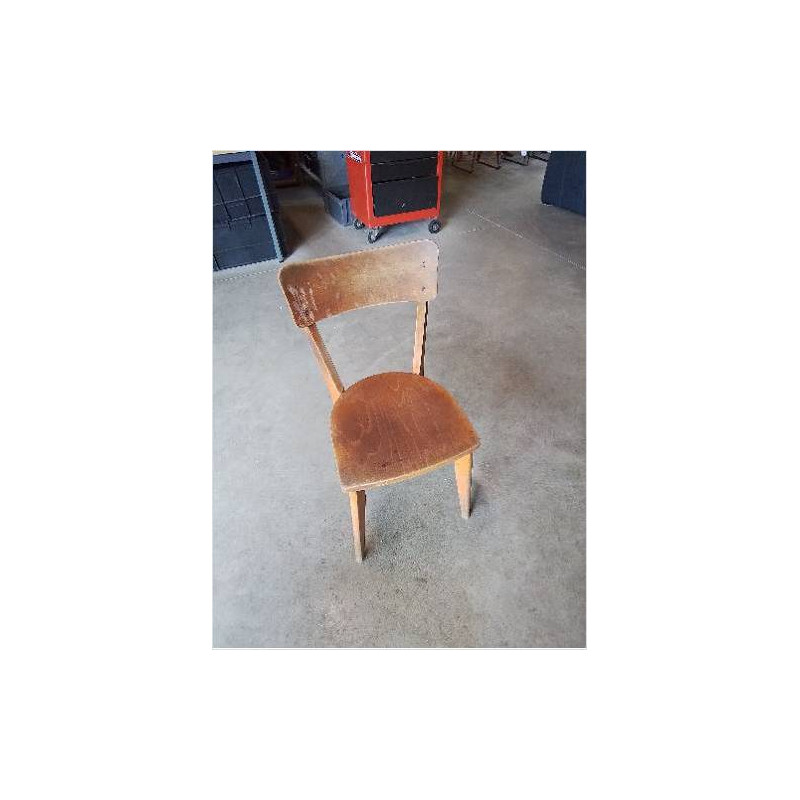 CHAISE D’ADMINISTRATION BOIS CLAIR ANNÉES 50