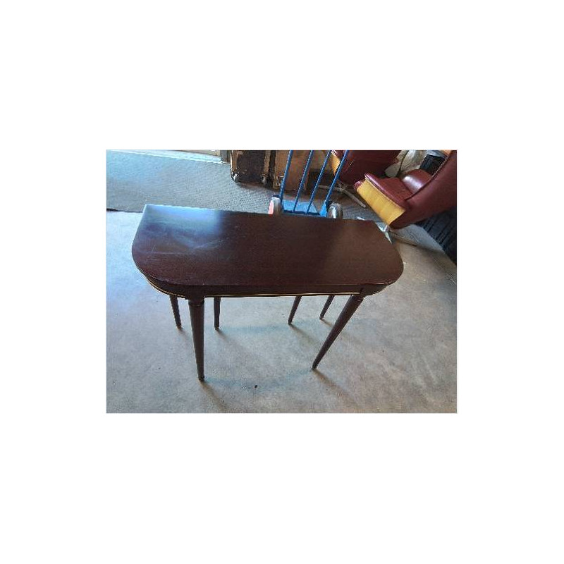 CONSOLE ACAJOU EXTENSIBLE STYLE LOUIS XVI VENDU AVEC UNE RALLONGE DE 40 CM OUVRANT 120 CM