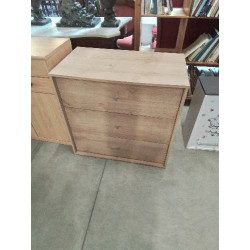 COMMODE BOIS CLAIR 3 TIROIRS 