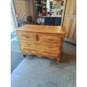 COMMODE BOIS CLAIR 4 TIROIRS STYLE RÉGENCE 