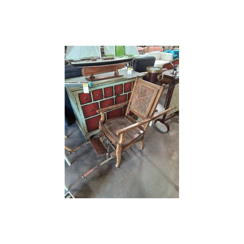 FAUTEUIL A PORTEUR BOIS ASSISE ET DOSSIER CANNÉ LIT ET FAUTEUILS MÉCANIQUES DUPONT 10 R HAUTEFEUILLE