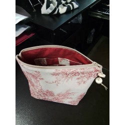 POCHETTE BEIGE ET ROUGE