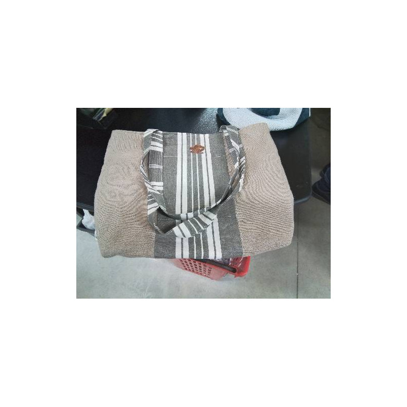 SAC TOILE DE JUTE MATELASSÉ SOURIS