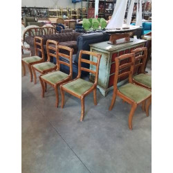 6 CHAISES BOIS CLAIR ASSISE...