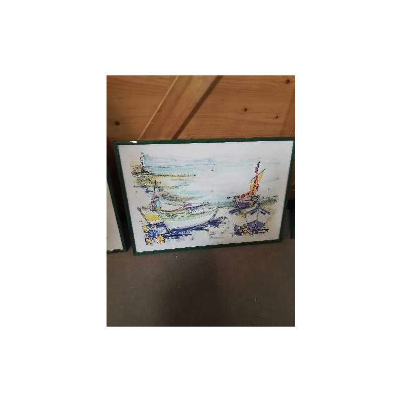 AQUARELLE FÊTE DE LA MER D’YPORT 1994 JEAN YVES FROMANGÉ (-1957-) 