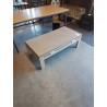 TABLE BASSE RECTANGULAIRE BOIS TAUPE 1 TIROIR