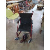 FAUTEUIL DE TRANSFERT MÉTAL ROUGE ET TISSU NOIR
