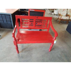 BANC STYLE COLONIAL BOIS...