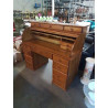 BUREAU A CYLINDRE ET GRADINS 8 TIROIRS PIN