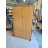 ARMOIRE LINGERE PENDERIE BOIS CLAIR 2 PORTES ANNÉES 50