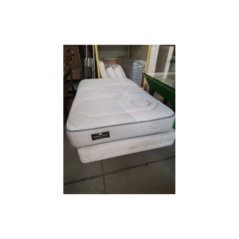 SOMMIER TAPISSER EDENLIFE + MATELAS A RESSORTS ENSACHÉS SIMMONS BLACK LABEL MEMORY TOUCH 120X190CM 