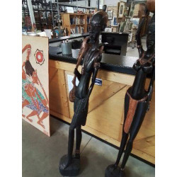 SCULPTURE BOIS GUERRIER...